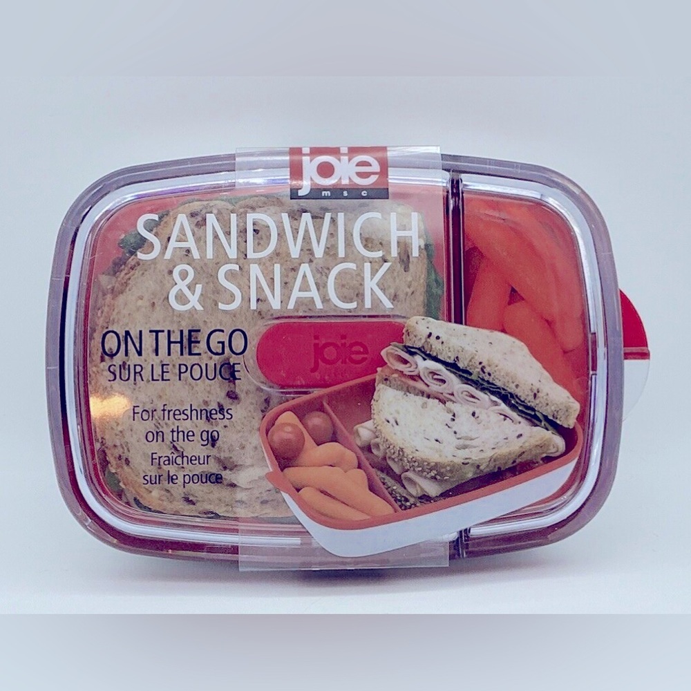 Joie Sandwich & Snack On The Go Lunch box-Red